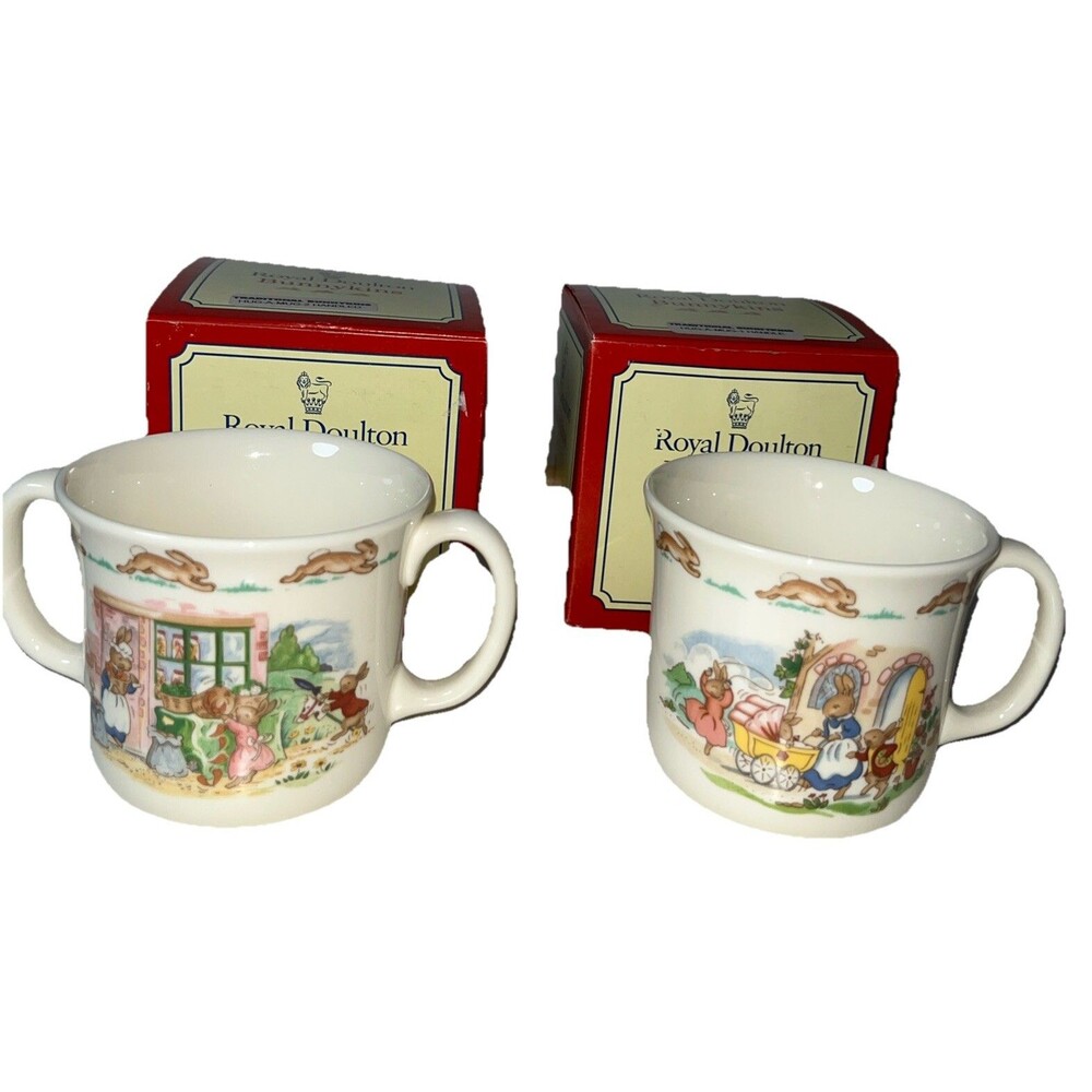 Royal Doulton Bunnykins Ceramic Children's Double Handled / Single Handle Set 2